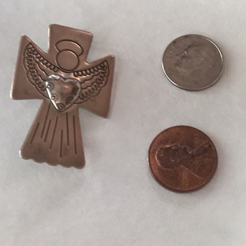 2.  925 Stamped Sterling Silver Angel Vintage Carolyn Pollack Pendant Pin